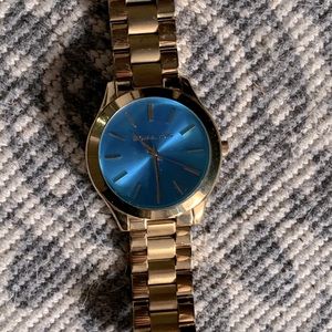 Blue face watch